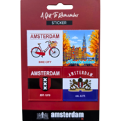 TTD Gifts Amsterdam sticker sheet with 4 stickers