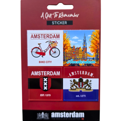 TTD Gifts Stickervel Amsterdam met 4 stickers
