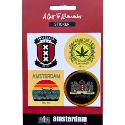TTD Gifts Stickervel Amsterdam met 4  stickers