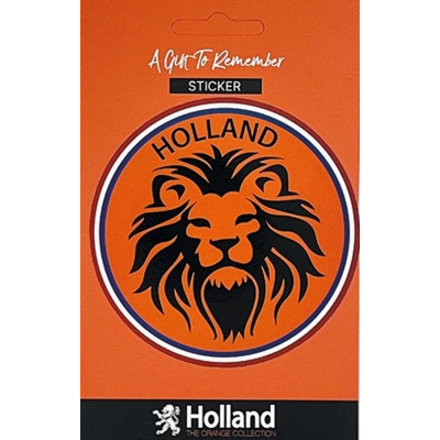 TTD Gifts Sticker Around Holland - Orange - Lion - 8.5cm