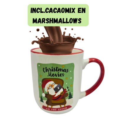 Becky`s Christmas house - Santa shop - Mug with cocoa mix and marshmallows