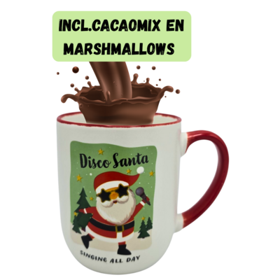 Becky`s Christmas house - Santa shop - Mug with cocoa mix and marshmallows