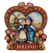 Matix Dutch Magnet - Kissing Couple - colored