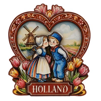 Matix Niederländischer Magnet – Küssendes Paar – farbig