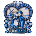Matix Magnet Holland - Kissing Couple - Delft Blue