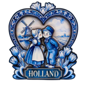 Matix Magnet Holland - Kissing Couple - Delft Blue - Copy