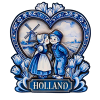 Matix Magnet Holland – Küssendes Paar – Delfter Blau