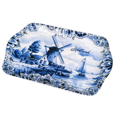 Matix Mini Tray - Delft Blue - Dutch Windmill Landscape