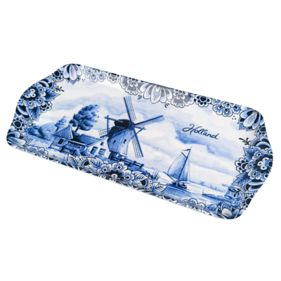 Matix  Dienblad - Delfts blauw - Middelgroot - Molenlandschap Holland