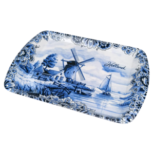 Matix Dienblad groot - Delfts blauw - Molenlandschap Holland