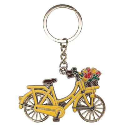 matix Sleutelhanger - Fiets  geel - Amsterdam
