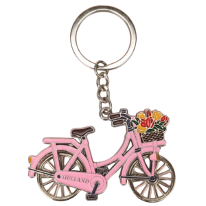 matix Keychain - Pink Bicycle - Holland