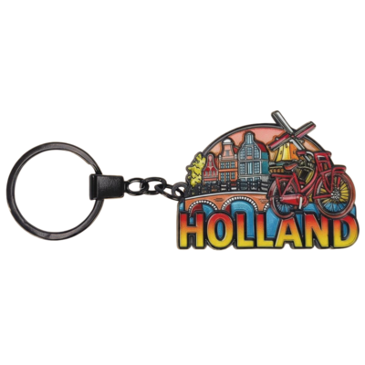 matix Sleutelhanger Holland - Zwart metaal
