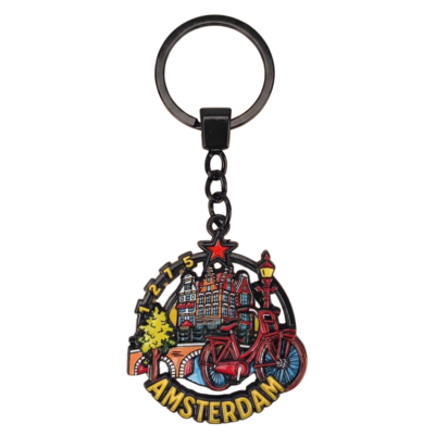 matix Keychain Amsterdam - Round - Open