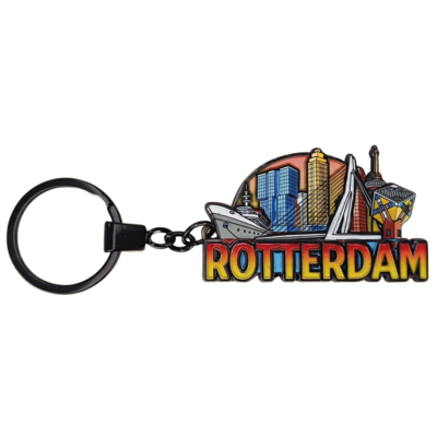 matix Sleutelhanger Rotterdam - Zwart metaal