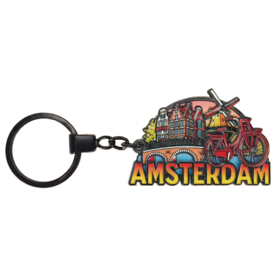 matix Schlüsselanhänger Amsterdam – Schwarzes Metall
