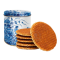 Museumgifts Holland Stroopwafels in Delfts blauw blik (tegeltableau)