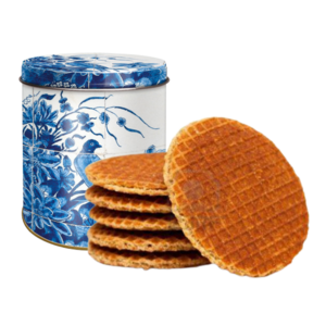 Museumgifts Holland Stroopwafels in einer Delfter blauen Dose (Fliesentafel)