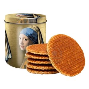 Typisch Hollands Blik stroopwafels - Meisje met de parel