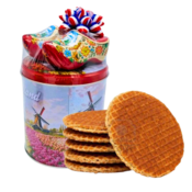 typisch-hollands-geschenkpakket Stroopwafels cadeauset - met Houten klompjes