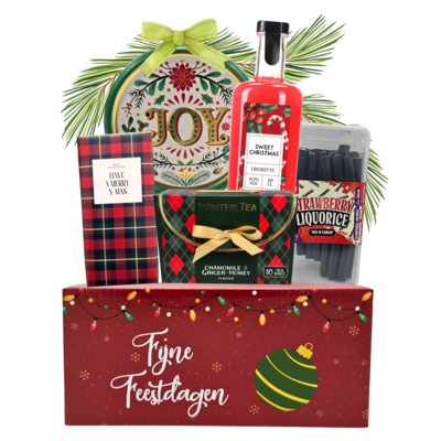typisch-hollands-geschenkpakket Kerstpakket Rood - Groen - Kerstlekkernijen