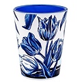 Typisch Hollands Delfter Blaues Schnapsglas - Tulpen