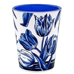 Typisch Hollands Delft Blue Shot Glass - Tulips