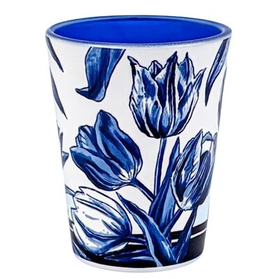 Typisch Hollands Shotglas Delfts-blauw - Tulpen