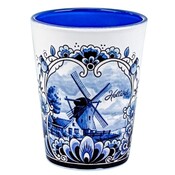Typisch Hollands Shotglas molen Delfts-blauw - Holland