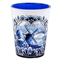 Typisch Hollands Shotglas molen Delfts-blauw - Holland