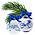 Heinen Delfts blauw Set van 2 Delfts blauw gedecoreerde kerstballen 7cm  - Fiets en 2026