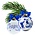 Heinen Delfts blauw Set mit 2 Delfter-blauen, dekorierten Weihnachtskugeln, 7 cm – Küssendes Paar und 2026
