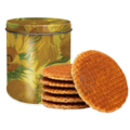 Stroopwafels (Typisch Hollands) Stroopwafels in einer Dose - Van Gogh - Sonnenblumen