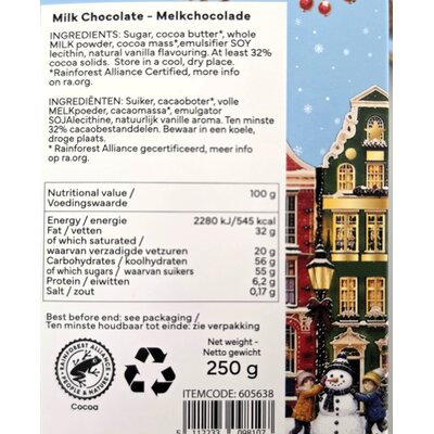 Typisch Hollands Weihnachtskugel- und Schokoladengeschenkset – Weihnachtsthema – Amsterdam