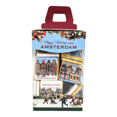 Typisch Hollands Giftset kerstbal en chocolade - thema Kerstmis-Amsterdam