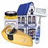 Typisch Hollands Cheese in a gift tin with cheese grater and mustard.