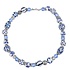 Typisch Hollands Ketting met enkele kralen  -Delfts blauw - In luxe geschenkframe