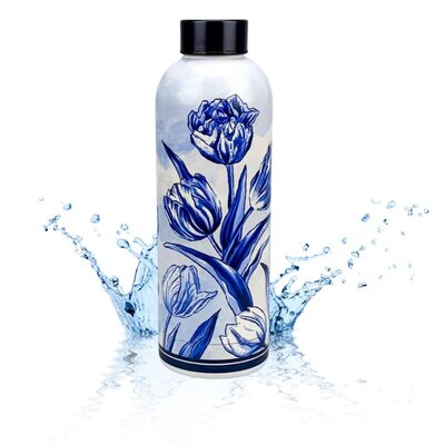 Matix Water bottle (insulated bottle) Delft Blue - Tulips