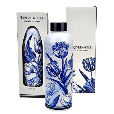 Matix Water bottle (insulated bottle) Delft Blue - Tulips