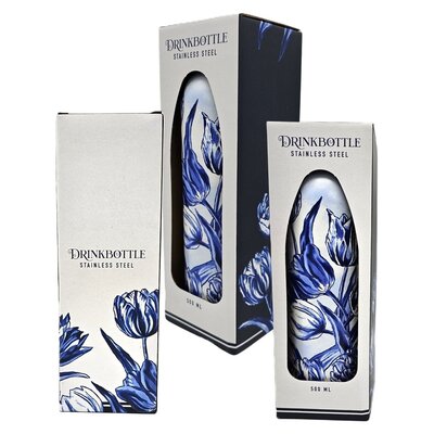 Matix Water bottle (insulated bottle) Delft Blue - Tulips