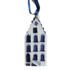 TTD Gifts Ceramic Christmas ornament house with stepped gable - Delft Blue ceramics