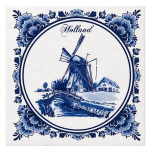 TTD Gifts Servietten Holland-Fliese - Windmühlen