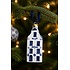 TTD Gifts Ceramic Christmas ornament house with gable - Delft Blue ceramics