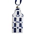 TTD Gifts Ceramic Christmas ornament house with gable - Delft Blue ceramics