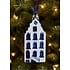TTD Gifts Ceramic Christmas ornament house with stepped gable - Delft Blue ceramics