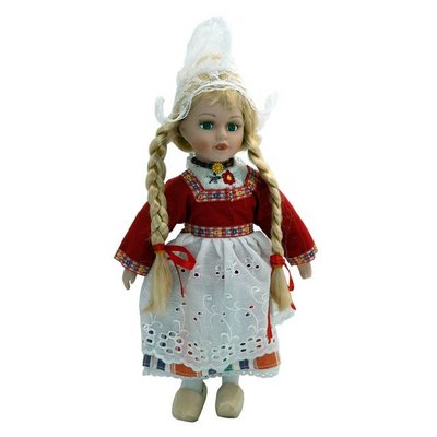 Matix Pop in traditionele kleding (rood) 26 cm