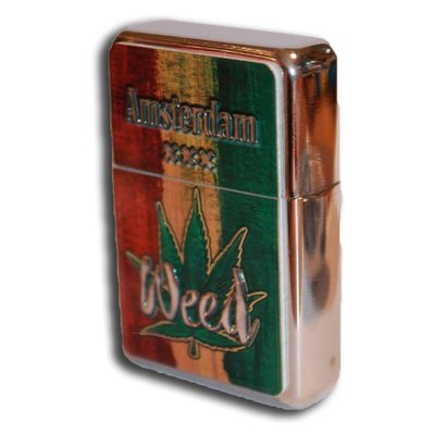 Typisch Hollands Amsterdam lighter with leaf - Red Yellow green