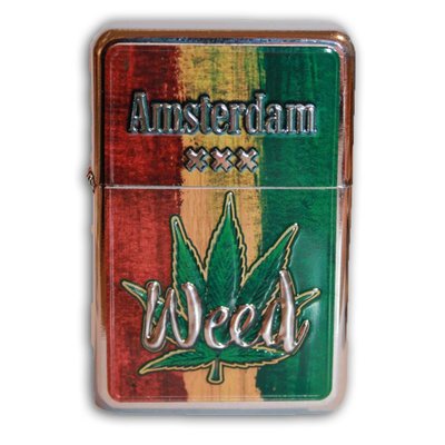 Typisch Hollands Amsterdam lighter with leaf - Red Yellow green