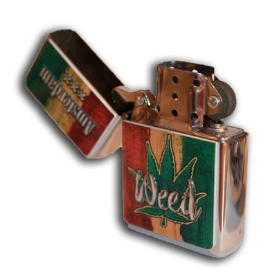 Typisch Hollands Amsterdam lighter with leaf - Red Yellow green