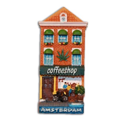 Typisch Hollands Magneet Gevelhuisje Coffeeshop